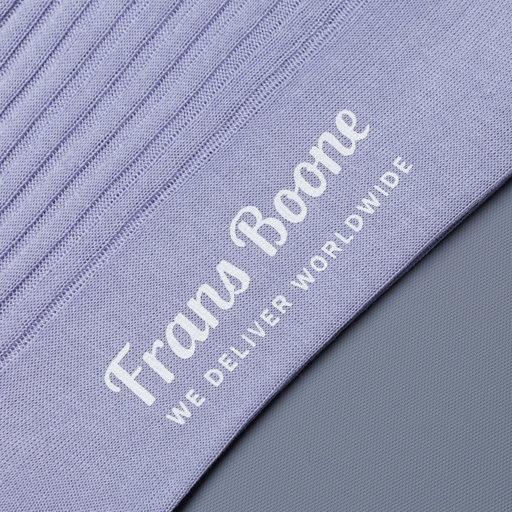 Frans Boone X Pantherella Vale Socks 100% Fil d&#39;Ecosse / Cotton lisle Pale Lilac