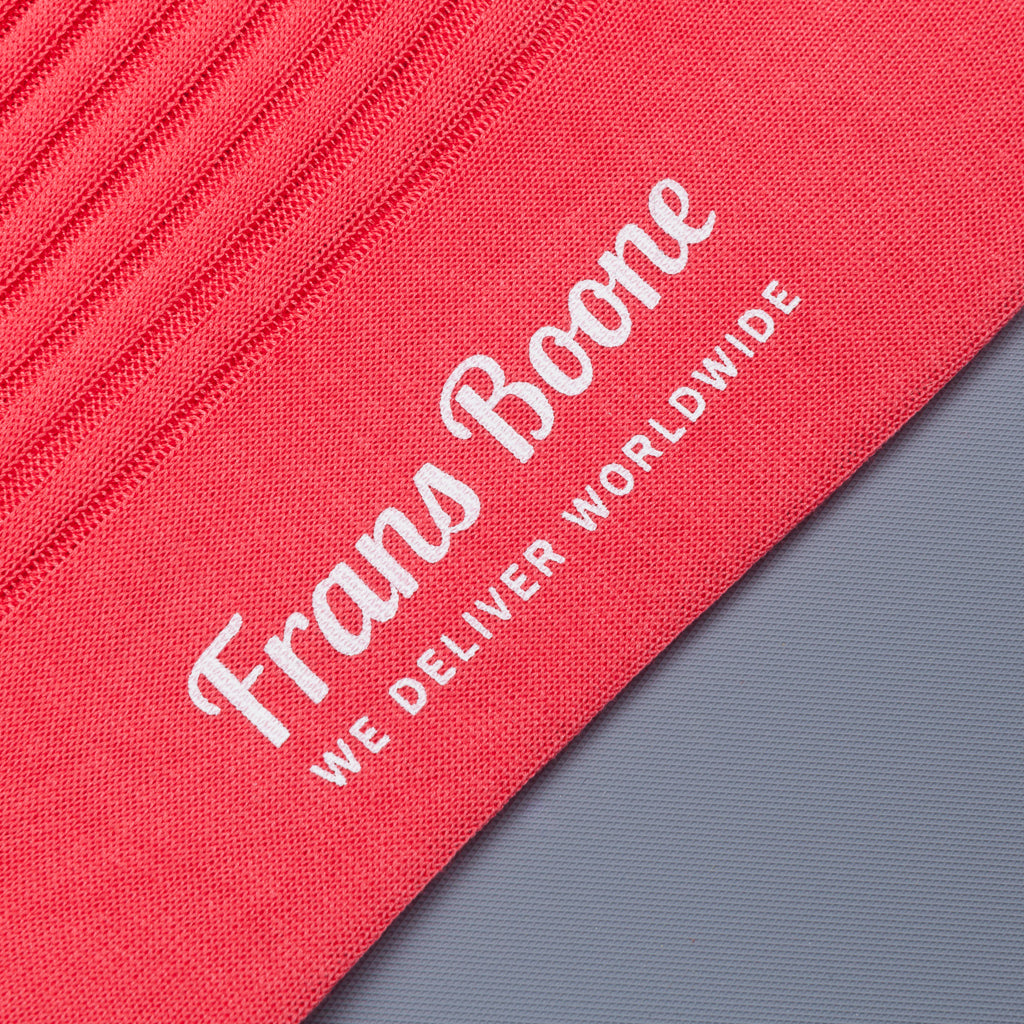 Frans Boone X Pantherella Vale Socks 100% Fil d&#39;Ecosse / Cotton lisle Coral