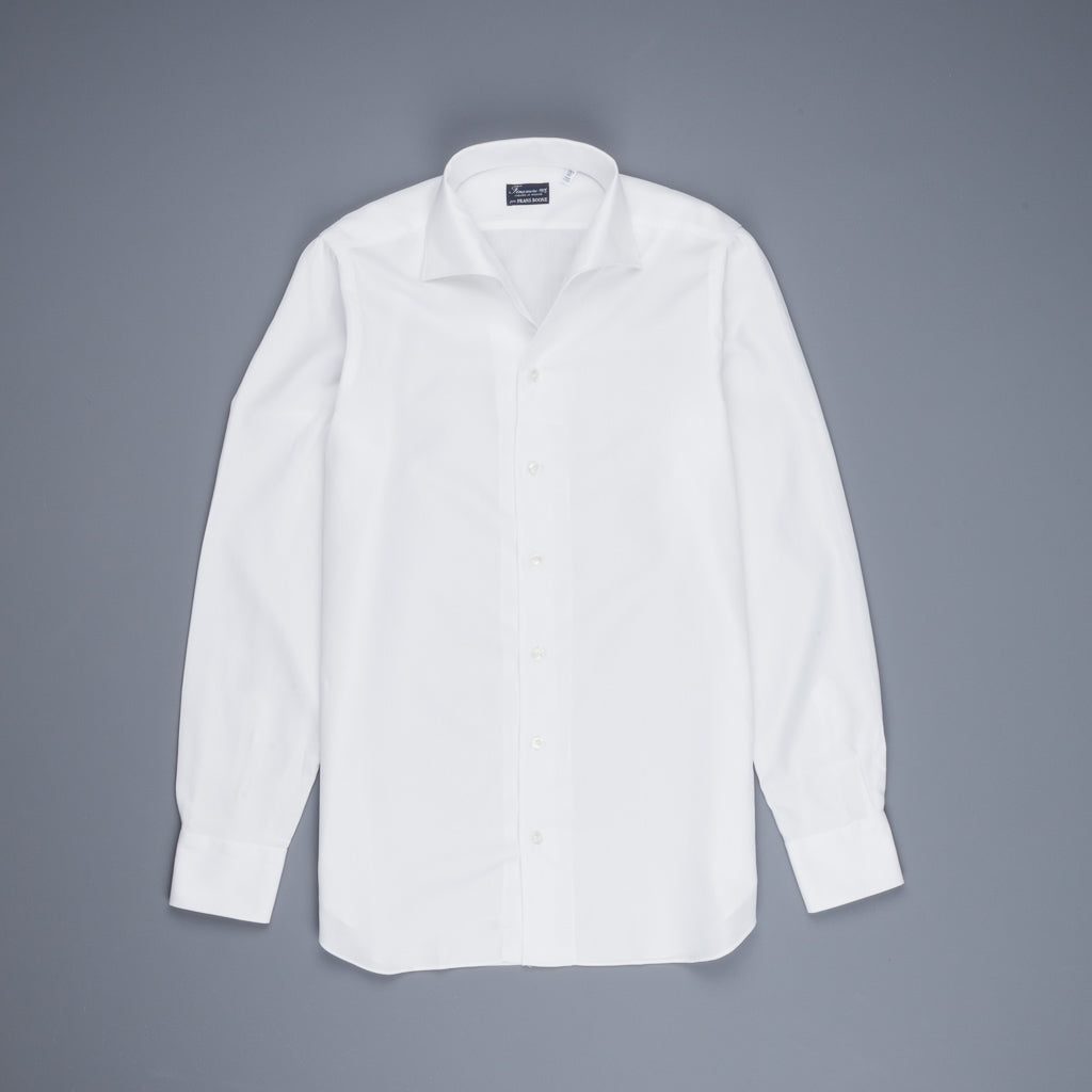 Finamore Napoli Shirt Ustica Collar Giro Inghlese White