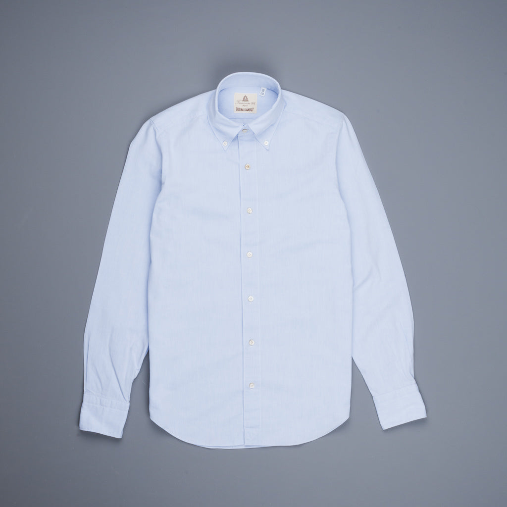 Finamore Tokyo Shirt Collo Lucio Original Chambray Blu Chiaro