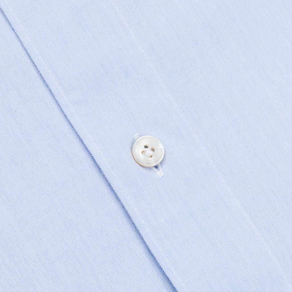 Finamore Tokyo Shirt Collo Lucio Original Chambray Blu Chiaro