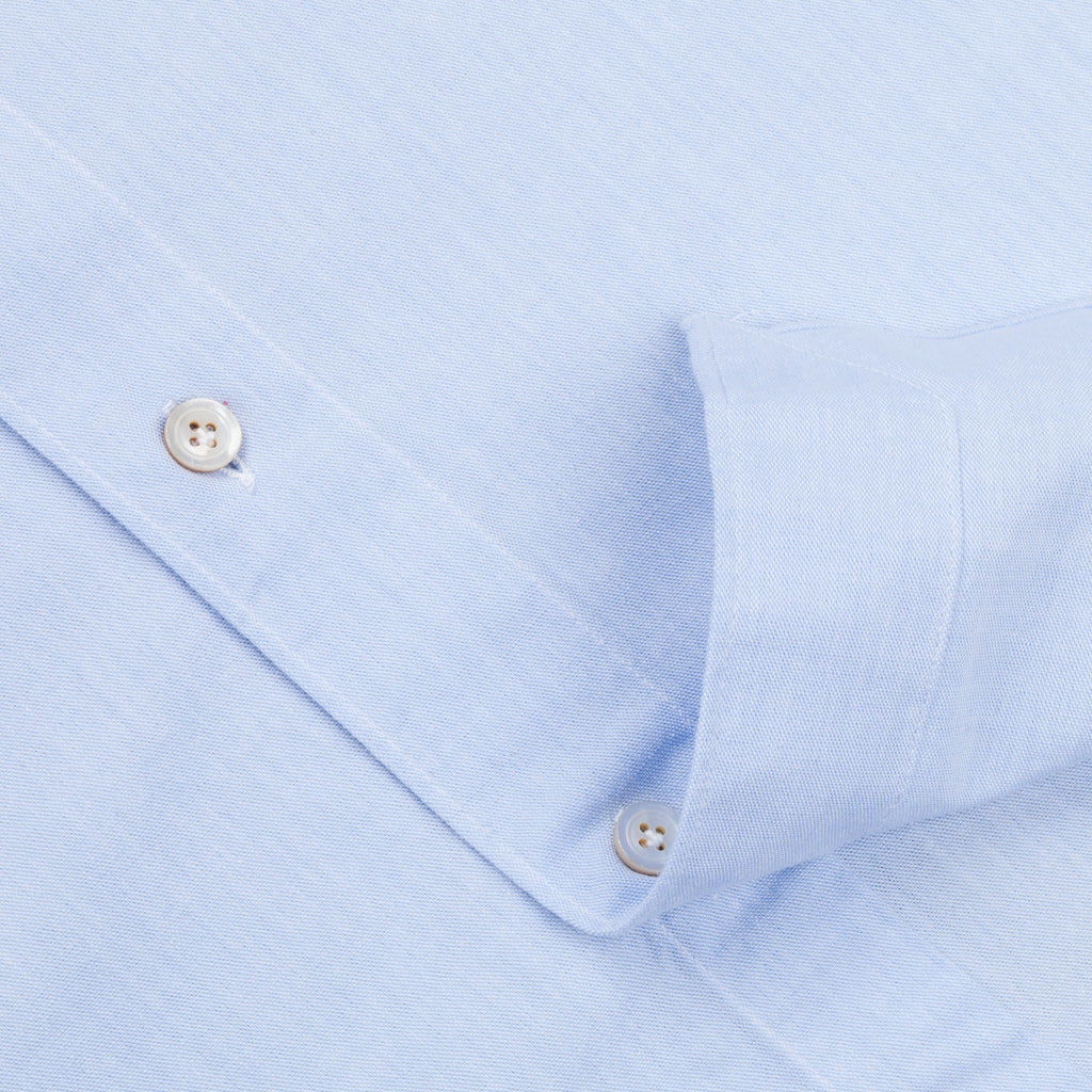 Finamore Tokyo Shirt Collo Lucio Original Chambray Blu Chiaro