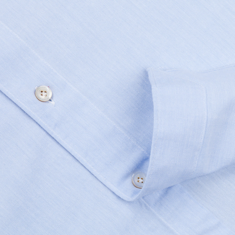 Finamore Tokyo Shirt Collo Lucio Original Chambray Blu Chiaro
