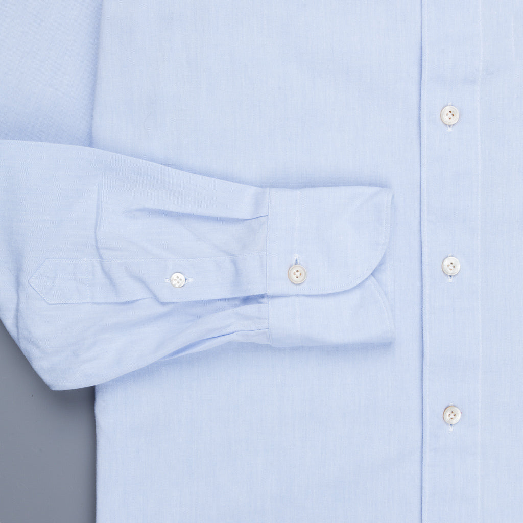 Finamore Tokyo Shirt Collo Lucio Original Chambray Blu Chiaro
