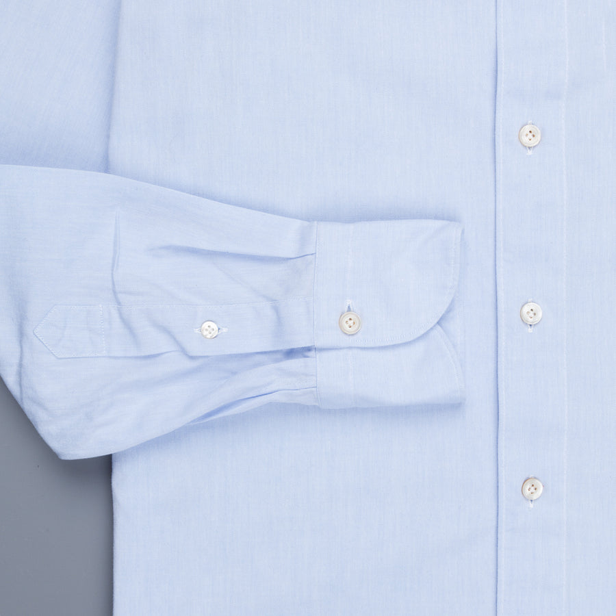 Finamore Tokyo Shirt Collo Lucio Original Chambray Blu Chiaro