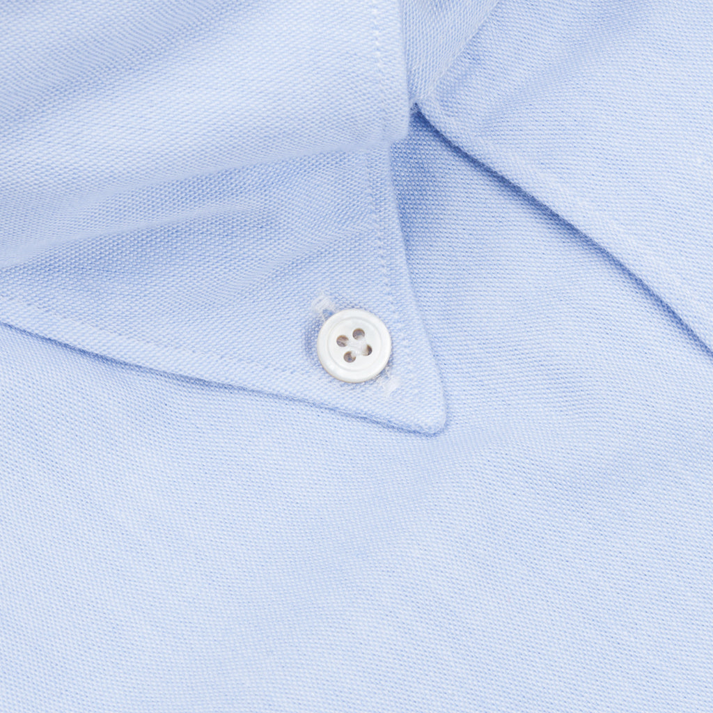 Finamore Tokyo Shirt Collo Lucio Original Chambray Blu Chiaro