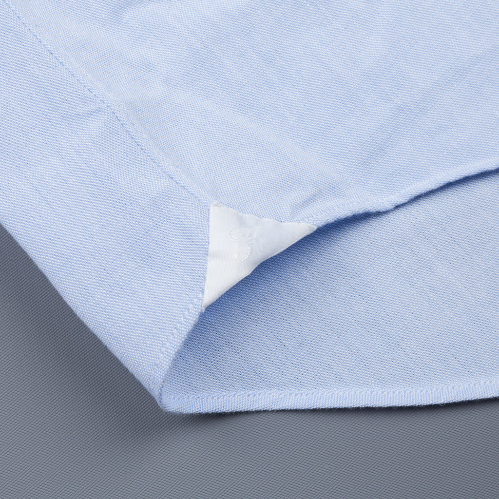Finamore Tokyo Shirt Collo Lucio Original Chambray Blu Chiaro