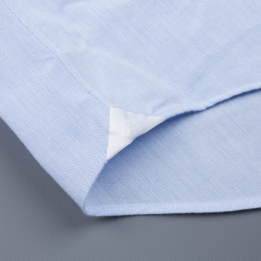 Finamore Tokyo Shirt Collo Lucio Original Chambray Blu Chiaro
