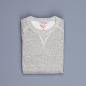 The Real McCoy's 10 Oz Suvin Raglan Sweatshirt Grey