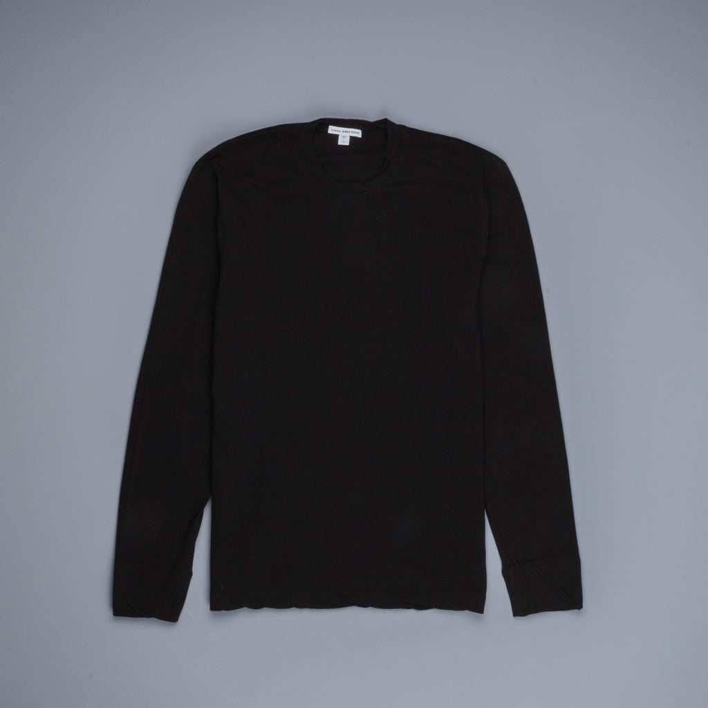 James Perse Dry Touch Jersey L/S Crew Neck Black