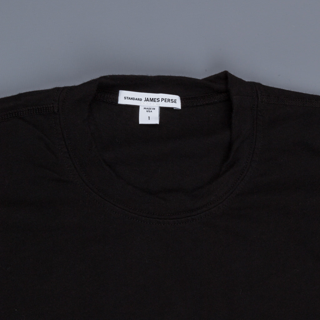 James Perse Dry Touch Jersey L/S Crew Neck Black