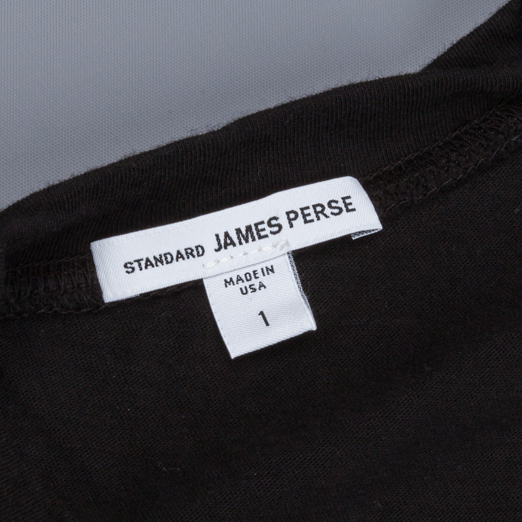 James Perse Dry Touch Jersey L/S Crew Neck Black
