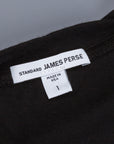 James Perse Dry Touch Jersey L/S Crew Neck Black