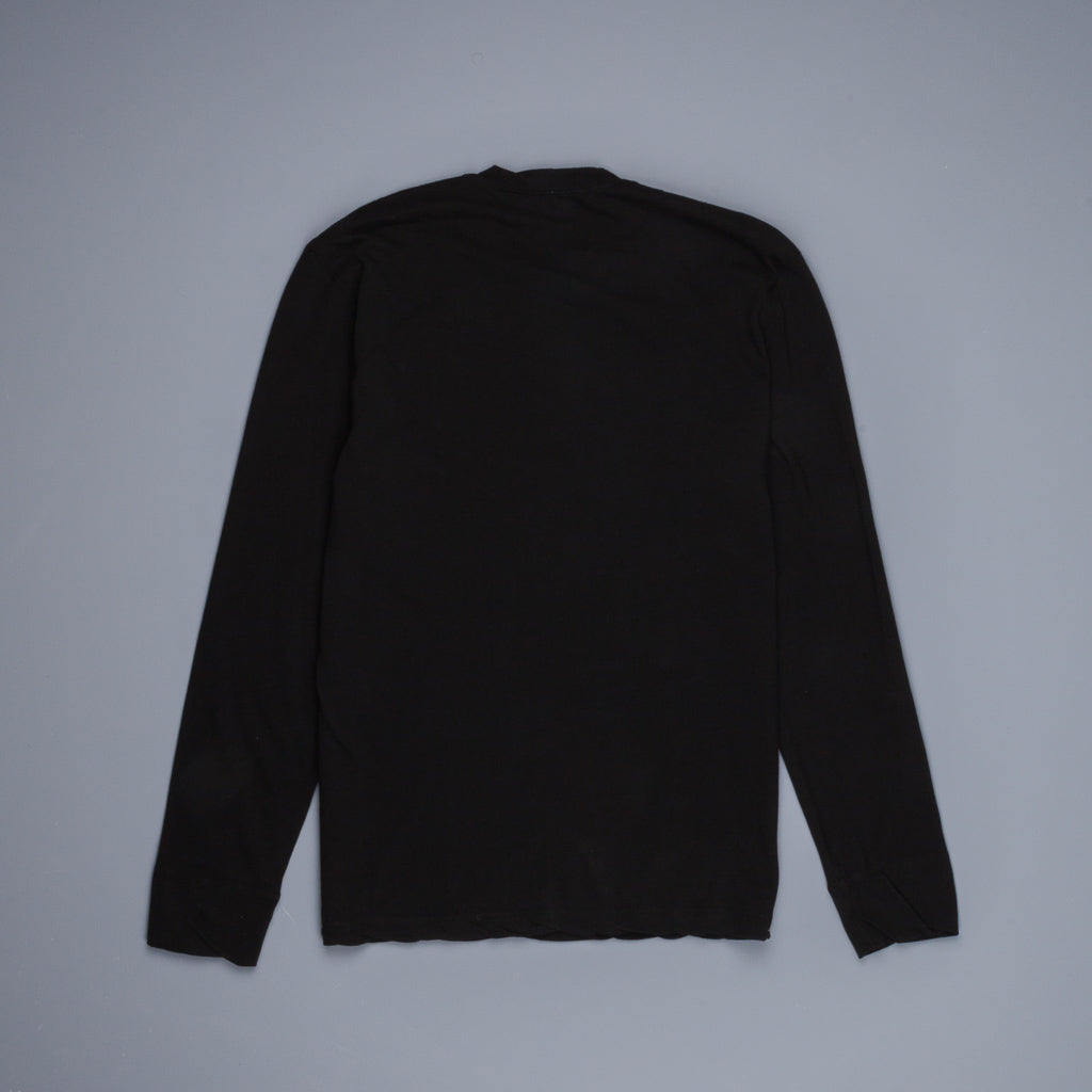 James Perse Dry Touch Jersey L/S Crew Neck Black