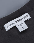 James Perse L/S Crew Neck Pocket Tee Suede Jersey Carbon