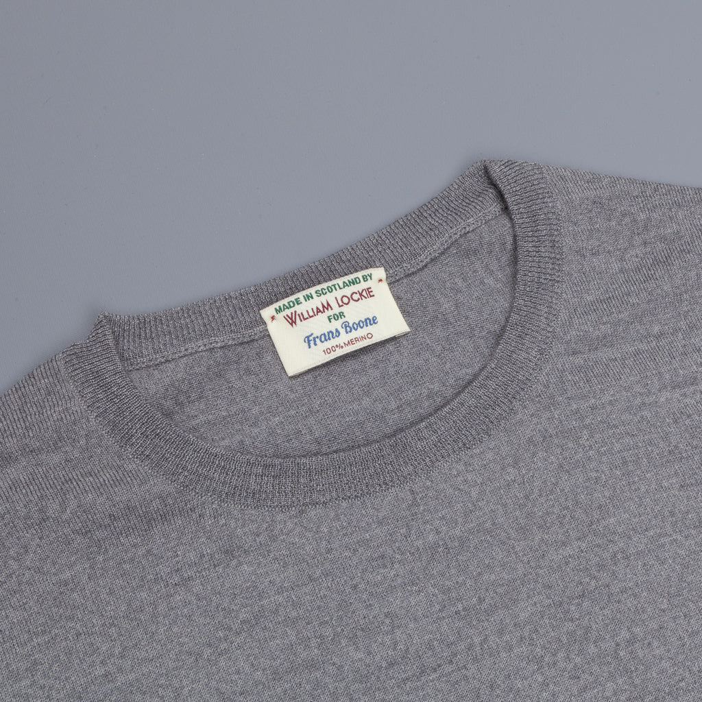 William Lockie x Frans Boone 30 gauge Loro Piana merino&#39;s Sweater Crew Neck Flannel
