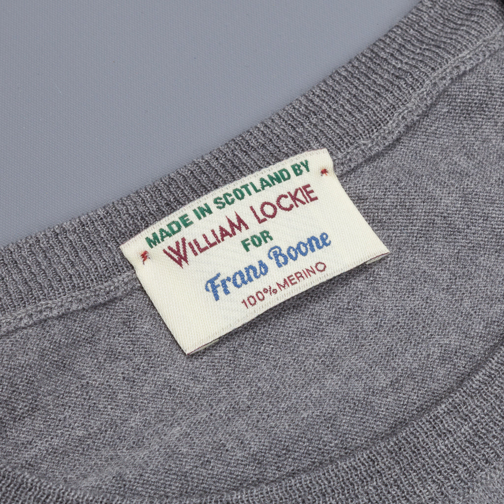 William Lockie x Frans Boone 30 gauge Loro Piana merino&#39;s Sweater Crew Neck Flannel