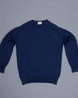 William Lockie x Frans Boone 30 gauge Loro Piana Merino's Crew Neck American Navy