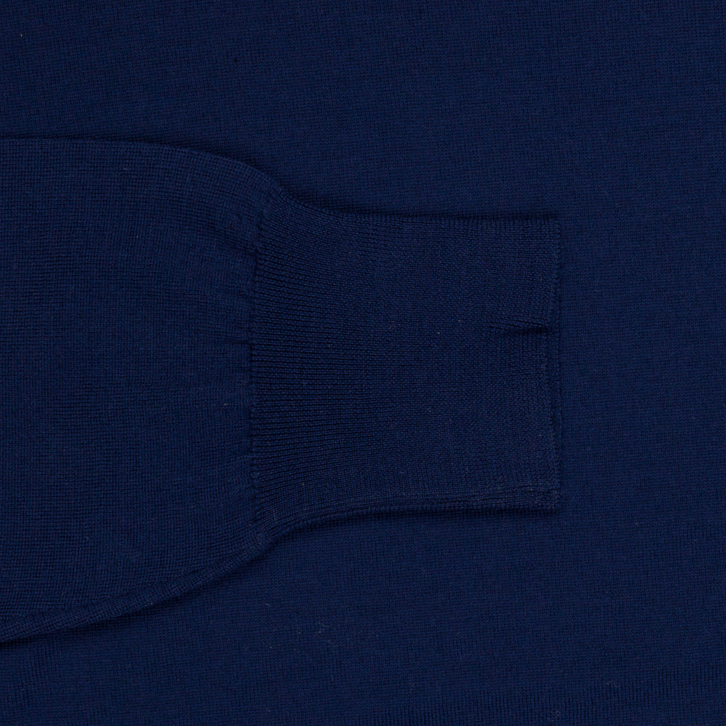 William Lockie x Frans Boone 30 gauge Loro Piana Merino&#39;s Crew Neck American Navy