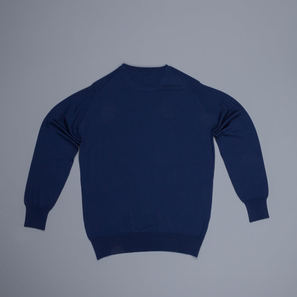 William Lockie x Frans Boone 30 gauge Loro Piana Merino&#39;s Crew Neck American Navy