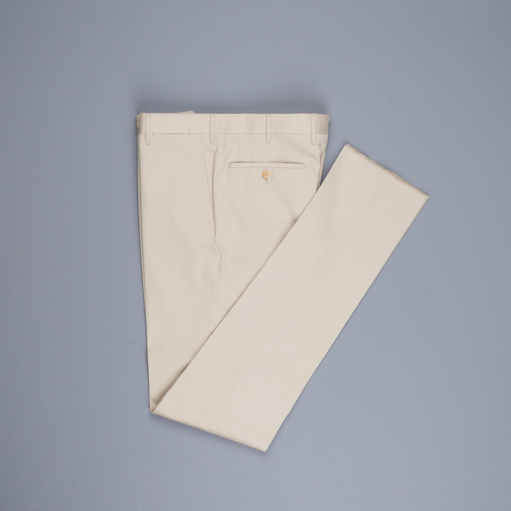 Rota Pantaloni High Rise Regular Fit Cotton Beige Medio