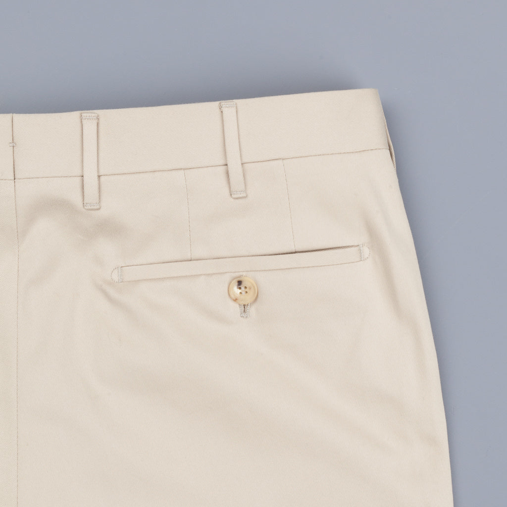 Rota Pantaloni High Rise Regular Fit Cotton Beige Medio