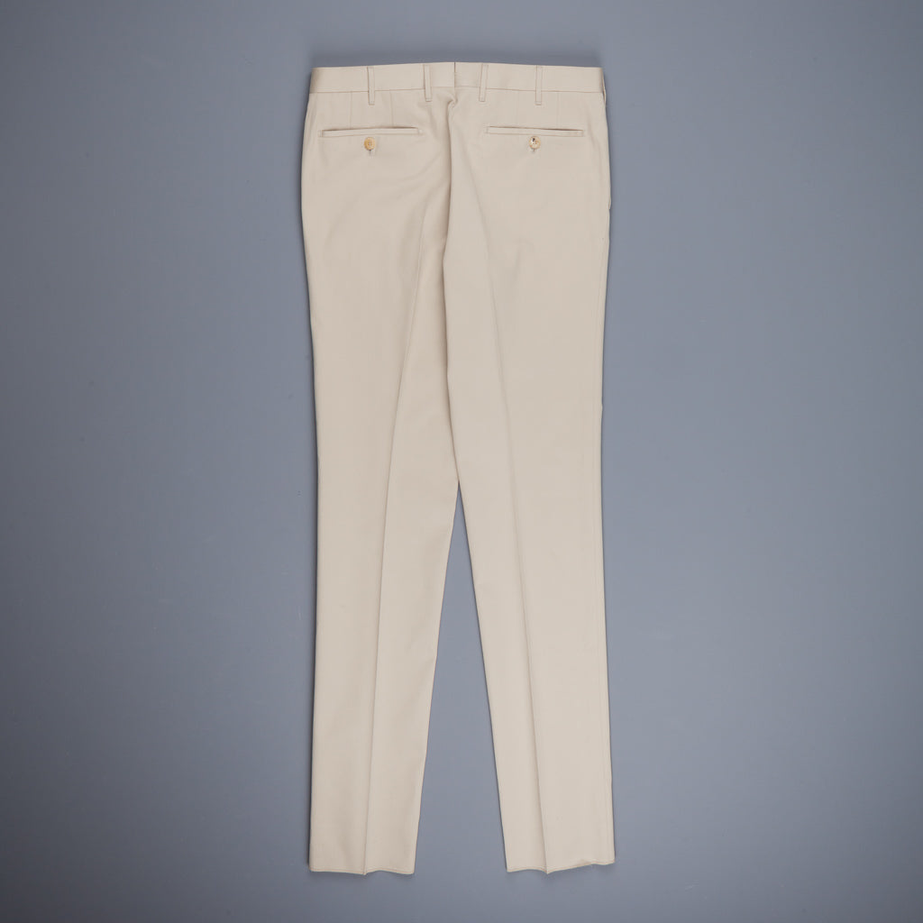 Rota Pantaloni High Rise Regular Fit Cotton Beige Medio
