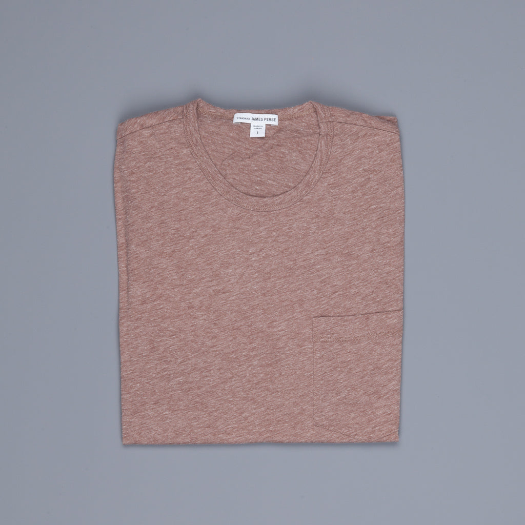 James Perse Pocket Tee Maroon Melange