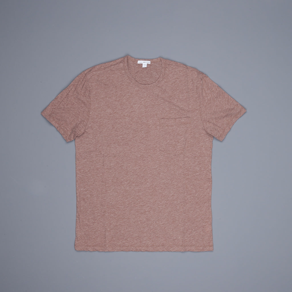 James Perse Pocket Tee Maroon Melange