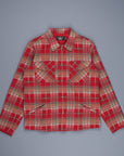 RRL Marcus Workshirt Canadian Jacquard Plaid Red Grey