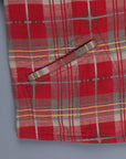 RRL Marcus Workshirt Canadian Jacquard Plaid Red Grey