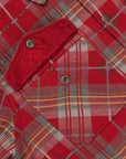 RRL Marcus Workshirt Canadian Jacquard Plaid Red Grey