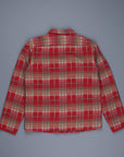 RRL Marcus Workshirt Canadian Jacquard Plaid Red Grey