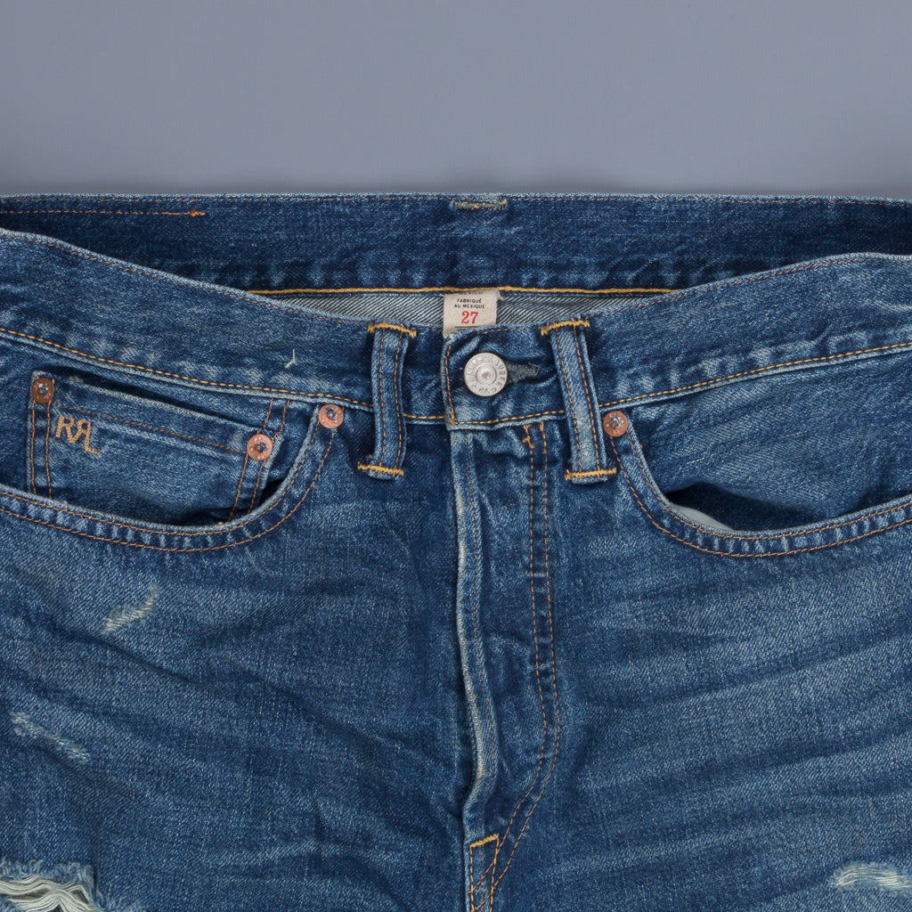 RRL Women's Boy Fit 5 pocket denims Austin wash
