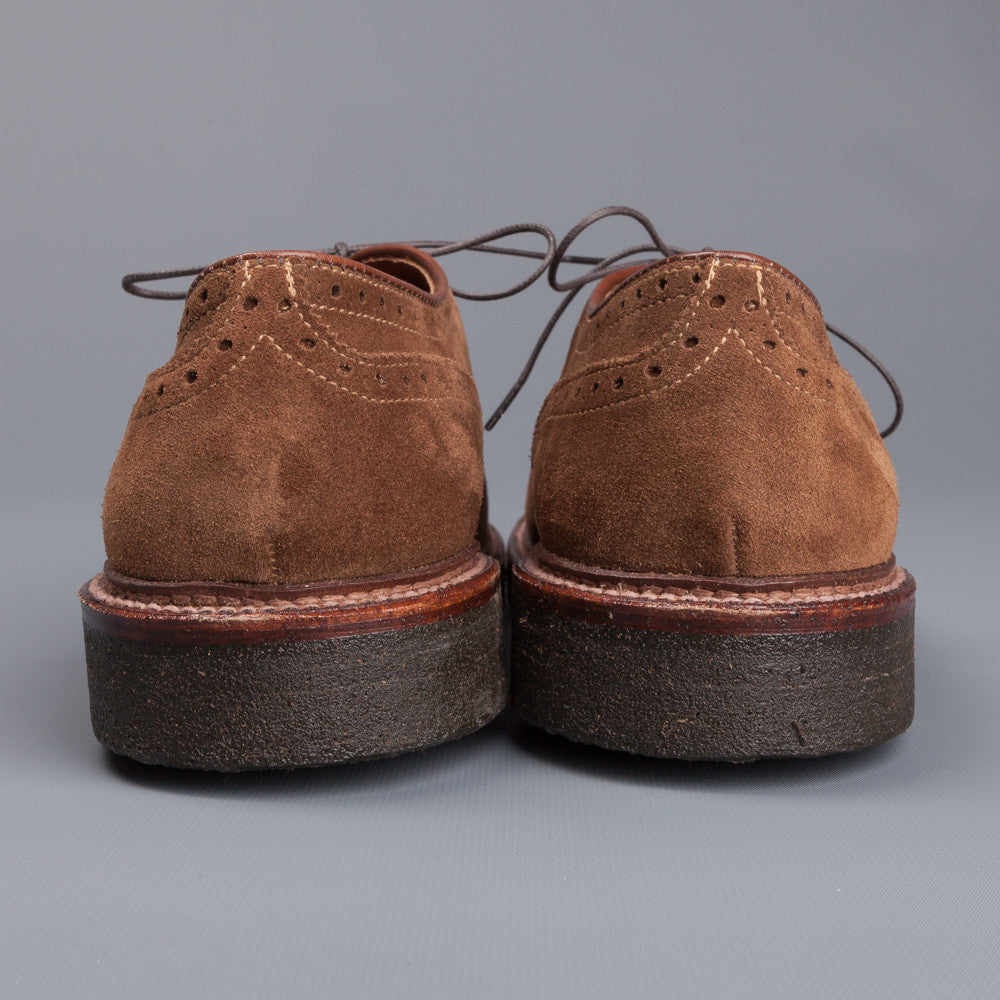 Alden x Frans Boone cap toe in snuff suede on crepe sole