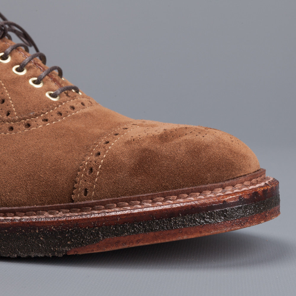 Alden x Frans Boone cap toe in snuff suede on crepe sole Alden x Frans Boone cap toe in snuff suede on crepe sole