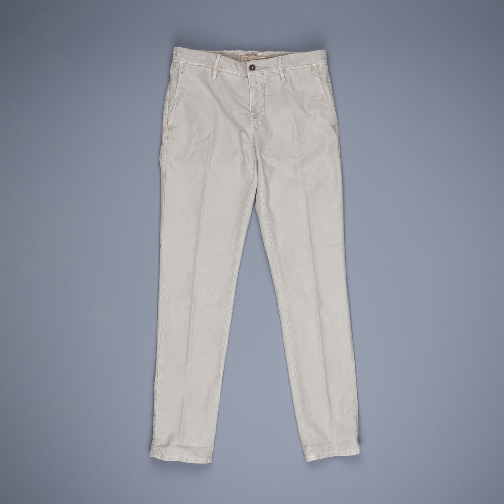 Incotex Model 100 Slim Fit Chino&#39;s &quot;Tricochino&quot; Grigio Chiaro