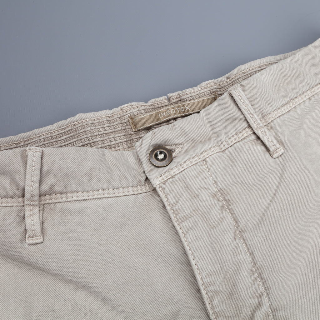 Incotex Model 100 Slim Fit Chino&#39;s &quot;Tricochino&quot; Grigio Chiaro