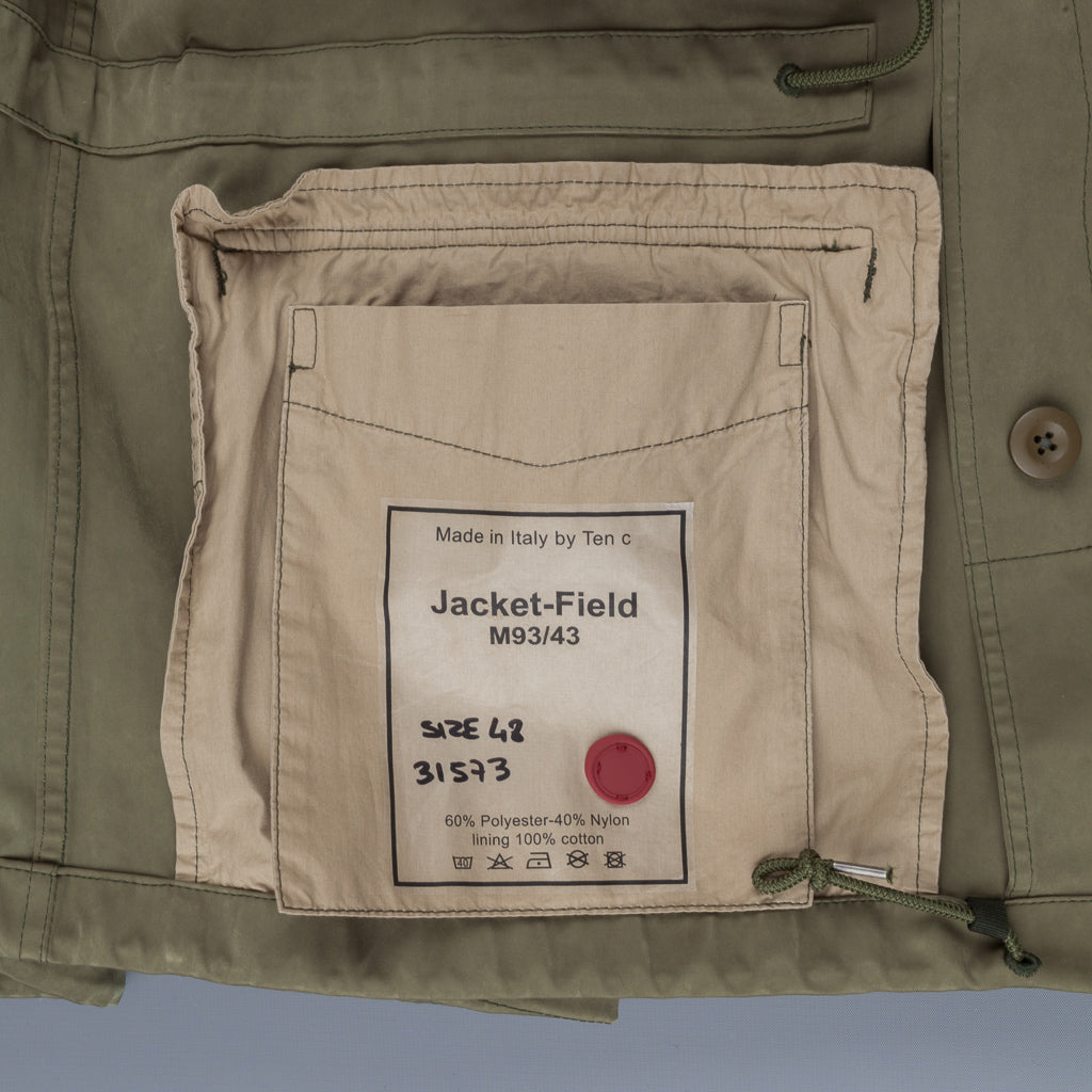 Ten C Field Jacket Garment dyed olive