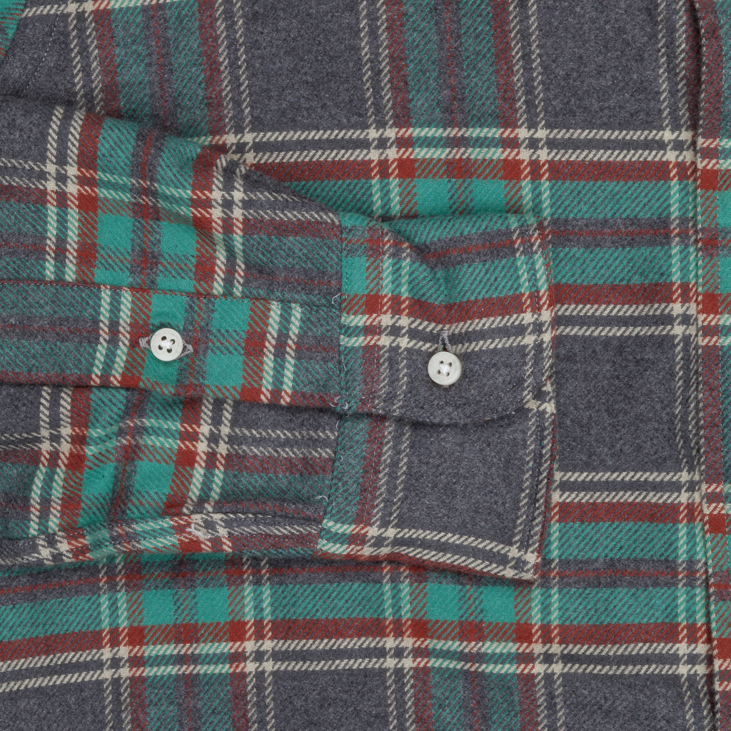 Gitman Vintage Button Down Shirt Grey Mint Flannel Plaid