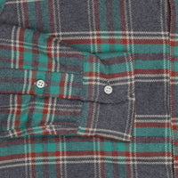 Gitman Vintage Button Down Shirt Grey Mint Flannel Plaid
