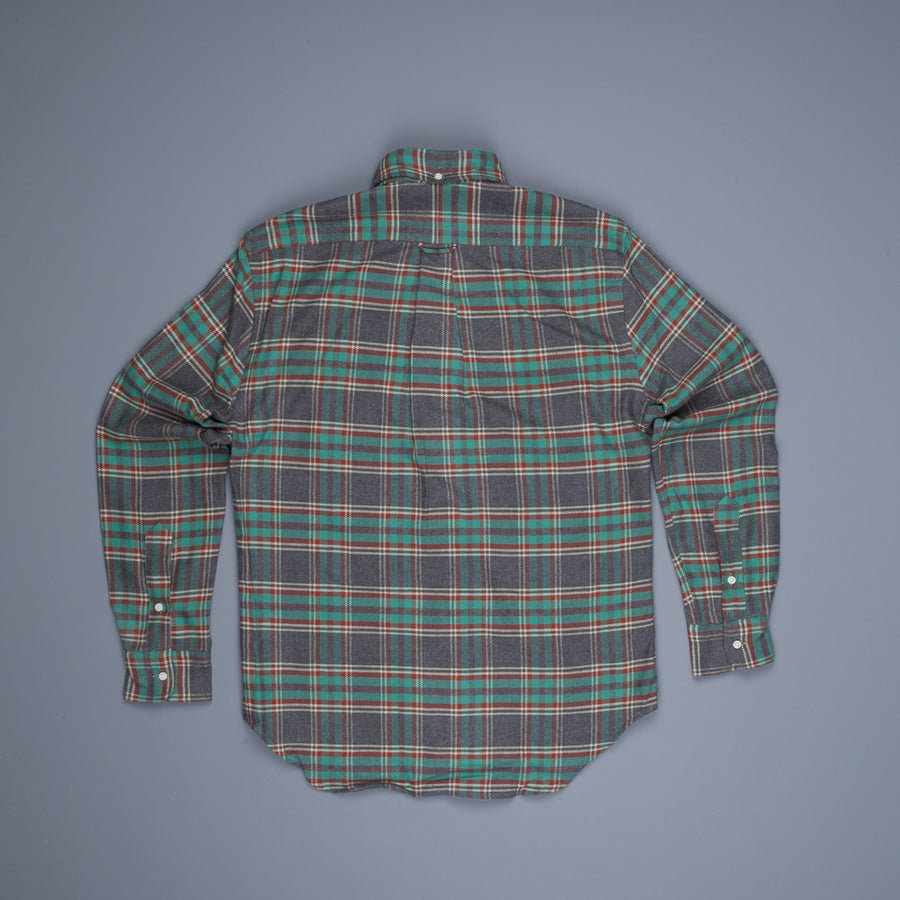 Gitman Vintage Button Down Shirt Grey Mint Flannel Plaid