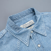 Remi Relief Chambray Western Shirt Used Blue