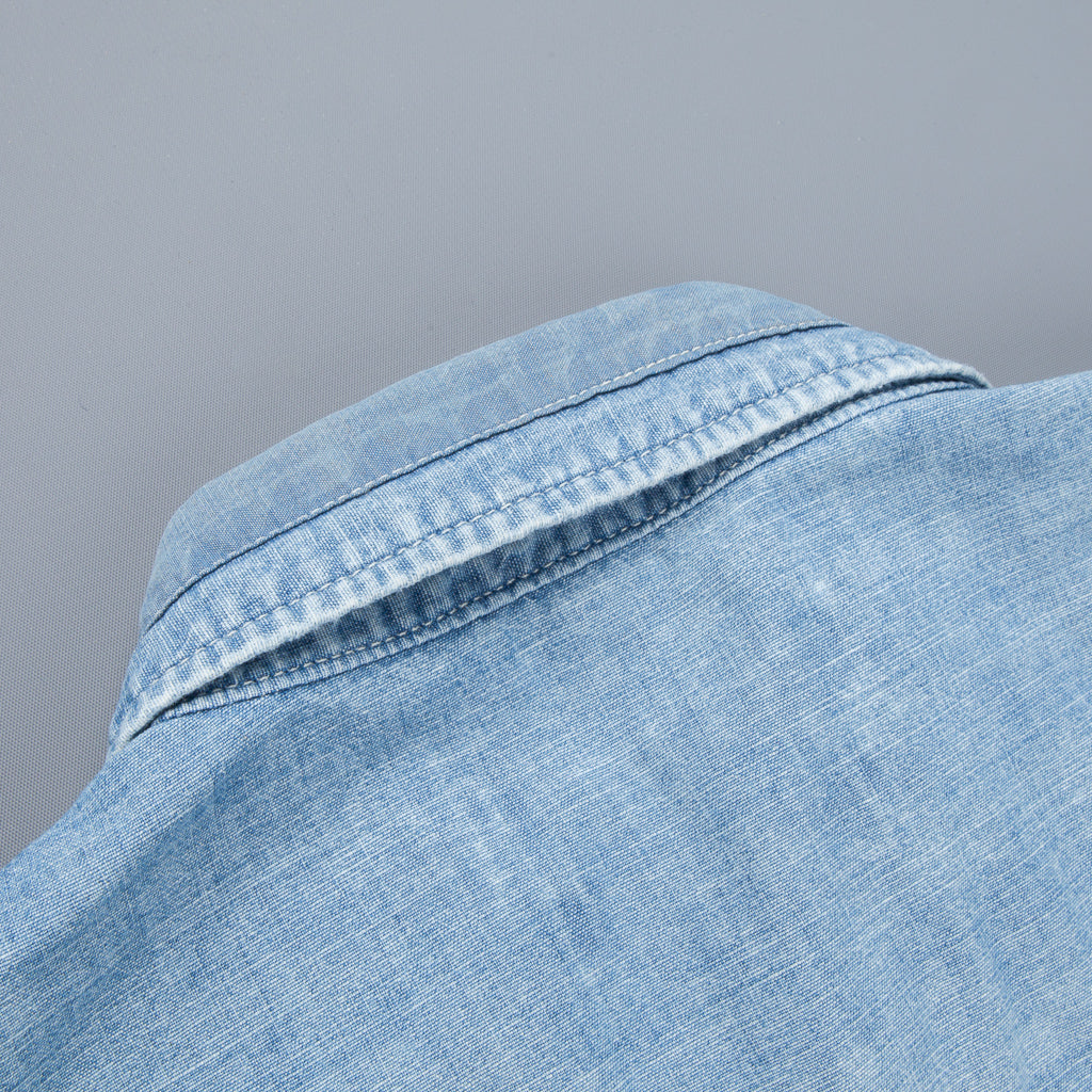 Remi Relief Chambray Western Shirt Used Blue