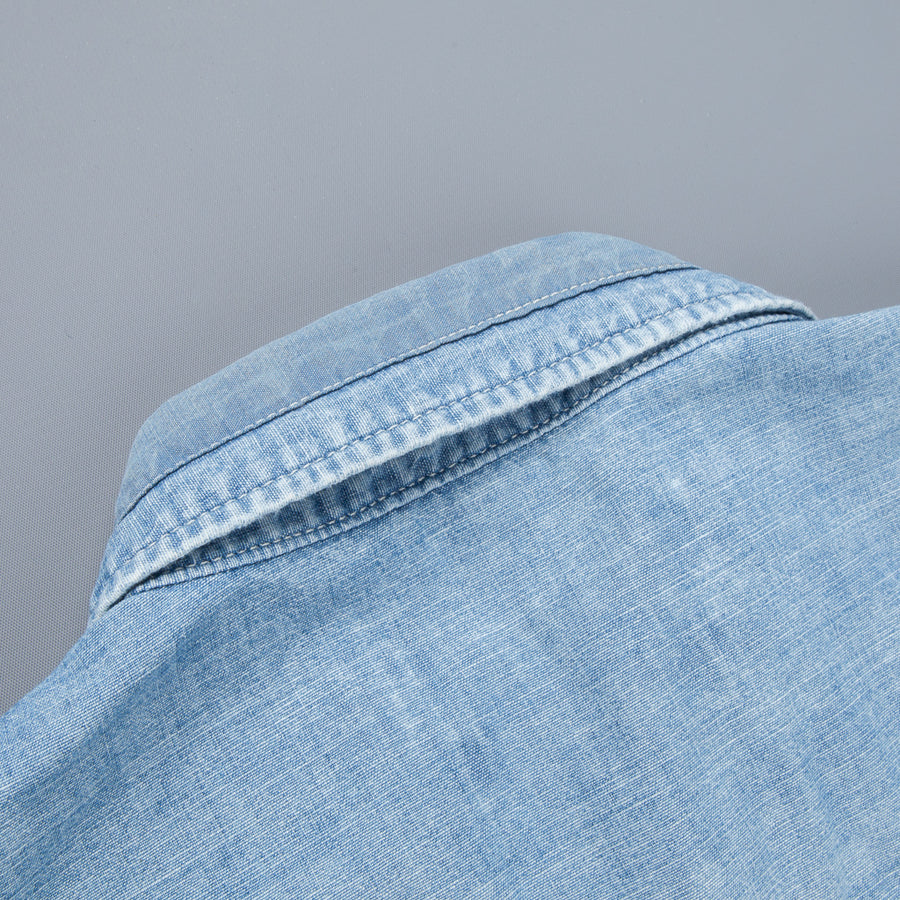 Remi Relief Chambray Western Shirt Used Blue