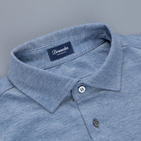 Drumohr Jersey Piquet Shirt Denim Blue