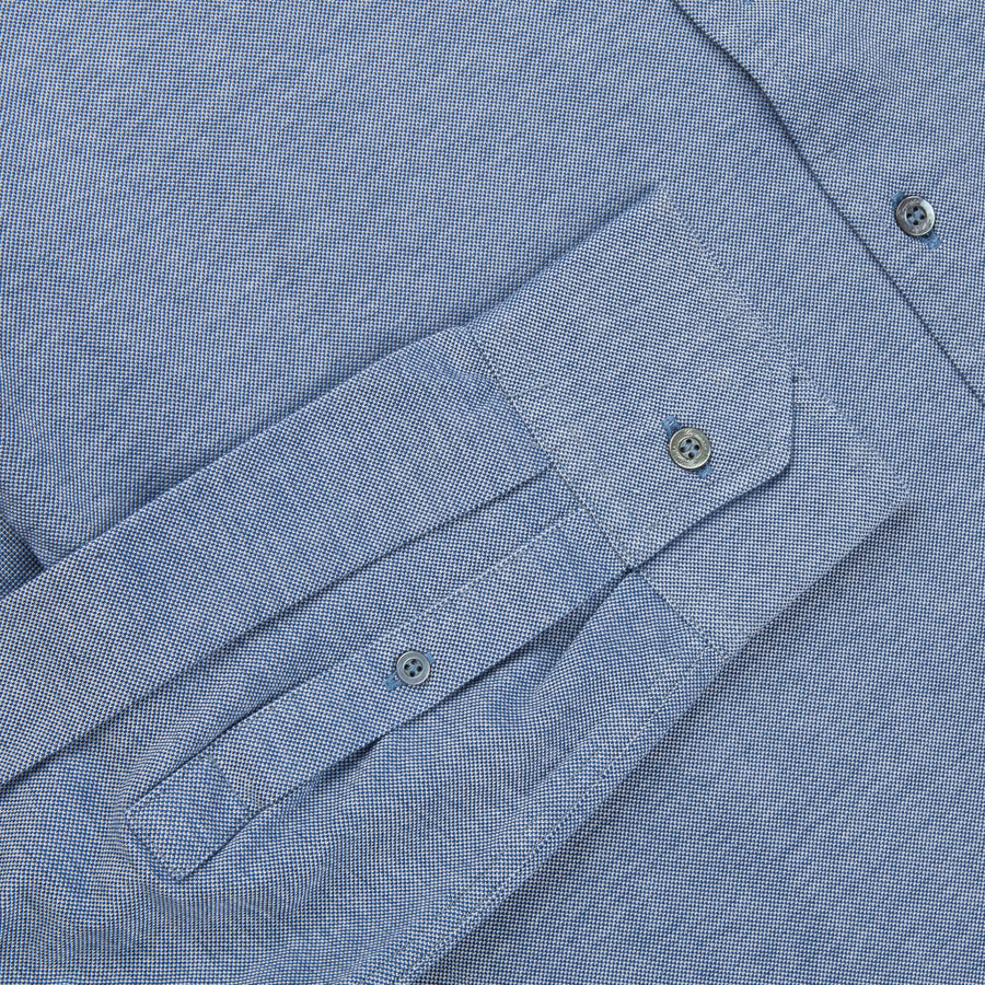 Drumohr Jersey Piquet Shirt Denim Blue