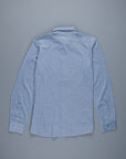 Drumohr Jersey Piquet Shirt Denim Blue