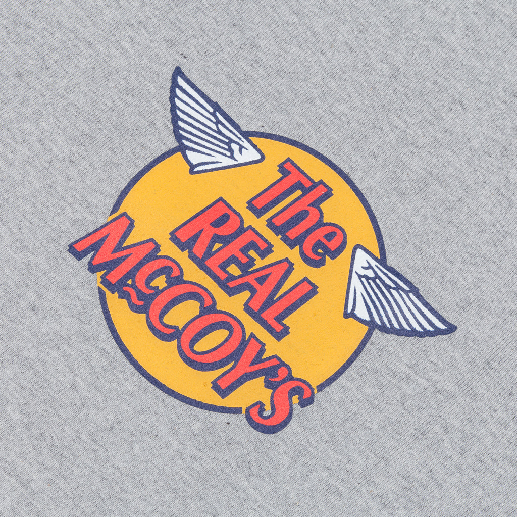 The Real McCoy´s Logo L/S Tee gray