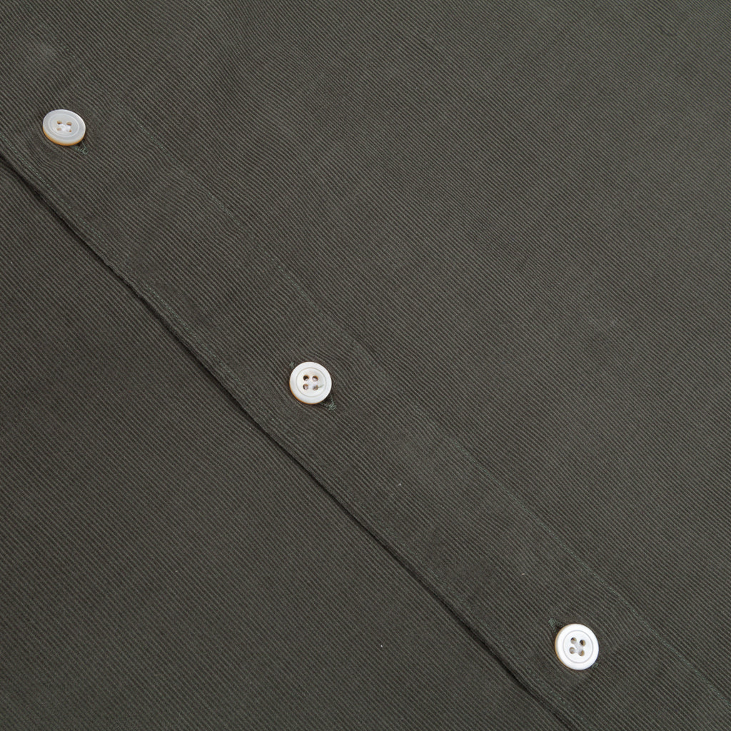 Finamore Gaeta shirt collo Lucio extrafine rib dark olive